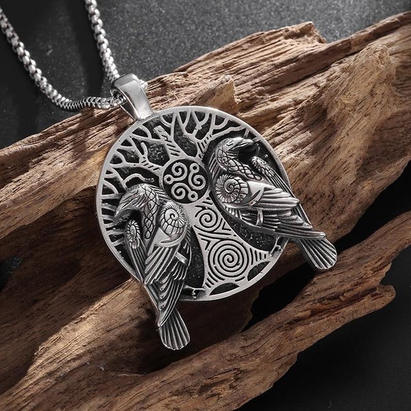 Wisiorek Ze Stali Nierdzewnej Celtycki WęZeł TróJcy Czary Naszyjnik MężCzyźNi Kobiety SzczęśCie Celtycki WęZeł Amulet BiżUteria Al20264-Silver Gray-image