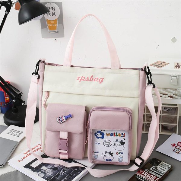 Fashion Graffiti Designer DużA Pojemność Torebka Damska Torby Na Ramię Canvas Tote Torba Crossbody Damska Torba Kurierska JaskraworóżOwy-image