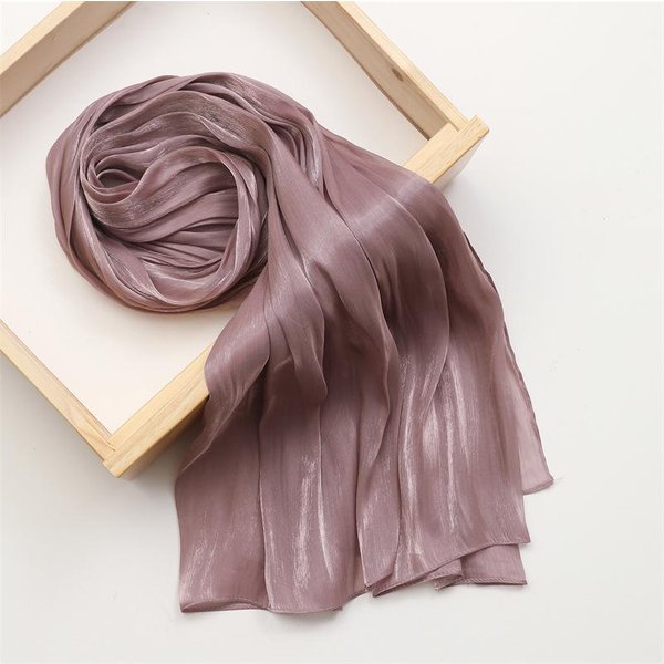 Wiosna Jesień Szalik Damski Jednolity Projektant Szaliki Pashmina HidżAb Szaliki Szale Chusty Foulard Opaska Na GłOwę Chusta Na GłOwę Zawiastka HidżAb 180X70Cm Gray-image