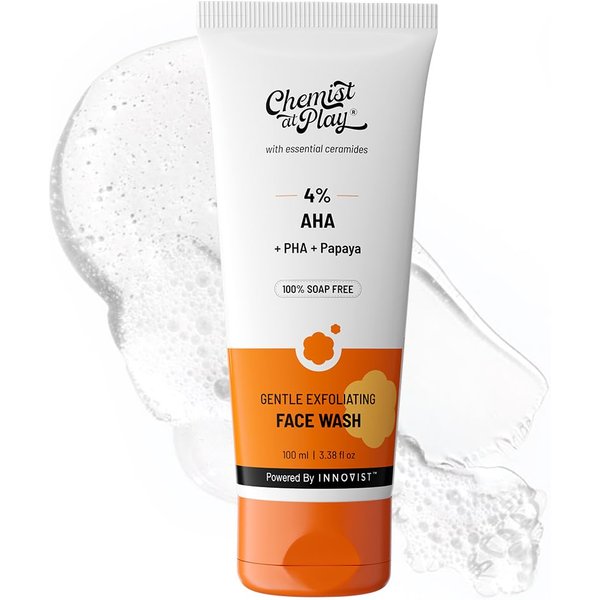 Chemist At Play Limpiador Facial Exfoliante Suave Para Uso Diario | EliminacióN De Bronceado Y Brillo InstantáNeo | Piel Luminosa | Elimina Suavemente La Piel Muerta | Sin JabóN | Grasa White-image