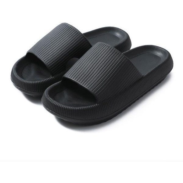 Chanclas De Verano Para Mujer Zapatillas De Interior Con Sonido Eva Zapatos De Casa Suela Gruesa Sandalias De Playa Moda 41 Negro-image