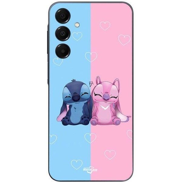 Etui Dla Samsung Galaxy A15 Stitch AniołEk SłOdki Niebieski RóżOwy Maniacase Czarny-image