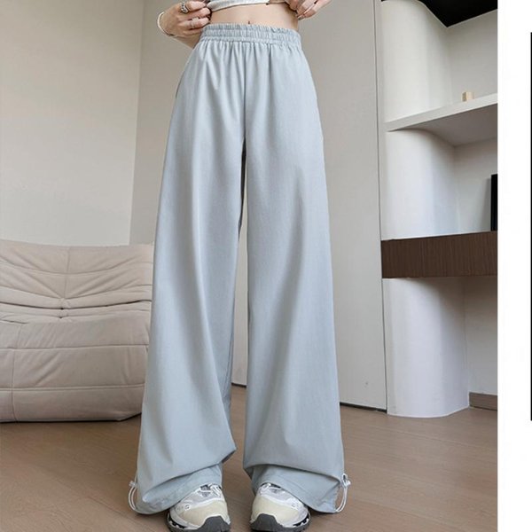 Pantalones De Trabajo Para Mujer En Verano Nuevos Sueltos De Pierna Recta Casual De Pierna Ancha Pantalones Deportivos De MontañIsmo XL White-image