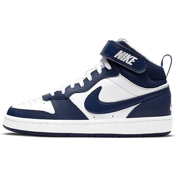 Zapatillas Nike Court Borough Mid 2 GS Blancas Azul SeñAl NiñOs Azul-VacíO CD7782-107 36.5 White-image