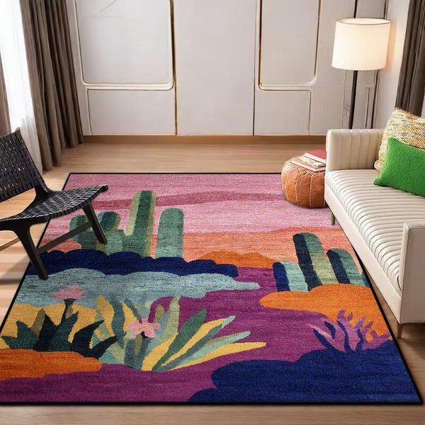 Alfombra NóRdica Abstracta Personalizable SalÓN Lujo DecoracióN Hogar Alfombras Dormitorio Lavable Antideslizante Alfombrillas Suelo SalóN Cabecera 80*160Cm-image