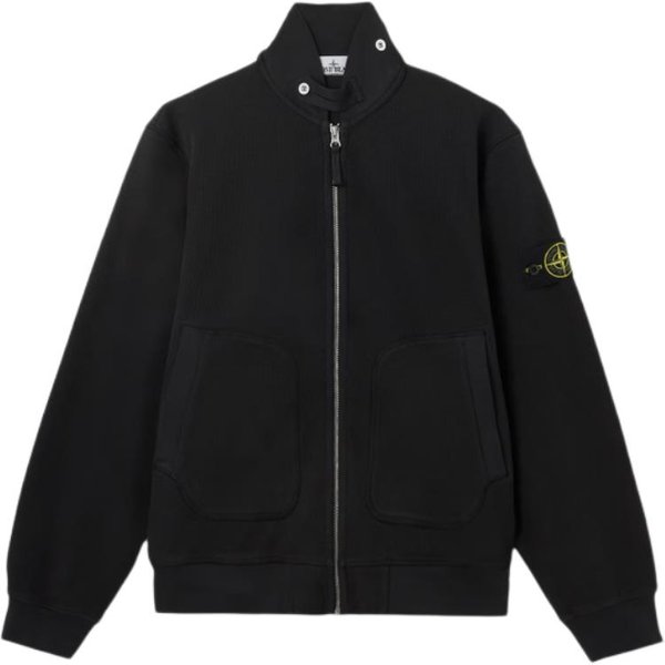 Stone Island Kolekcja Wiosna Lato SS26 Pionowa Kieszeń PrążKowany Brzeg Logo Na Lewym RęKawie Kurtka Na Zamek Kurtka Unisex L1S156100014S0297-V0029 L-image