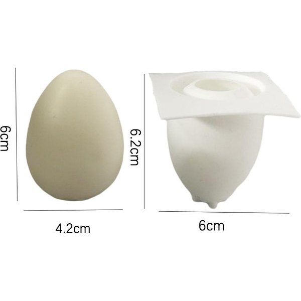 Molde De Silicona Para Vela De Huevo 3D De Pascua Hecho A Mano DIY SimulacióN Huevo Postre Mousse Pastel De Chocolate DecoracióN Artesanal Molde Para Hornear-image