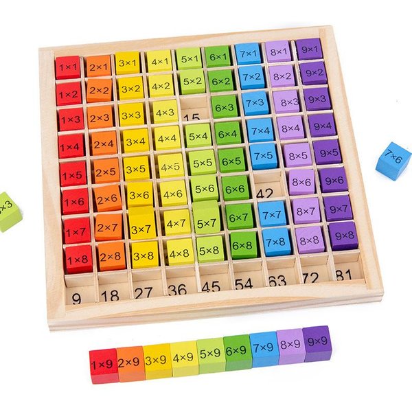 Montessori Nauka Zabawki Edukacyjne Tabliczka MnożEnia 99 Pomocy Dydaktycznych Do Arytmetyki Matematycznej Przedszkolne Zabawki Drewniane Dla Dzieci-image
