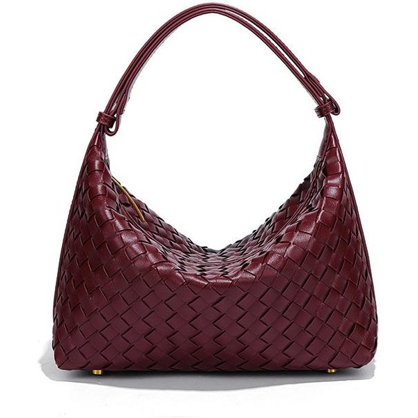 Lonchera De Mano, Bolso Tejido Para Mujer, De Piel Suave, De Gran Capacidad, Bolso Para Dumplings, VersáTil Y Moderno, Bolso De Hombro Para Llevar Bajo El Brazo. Black-image