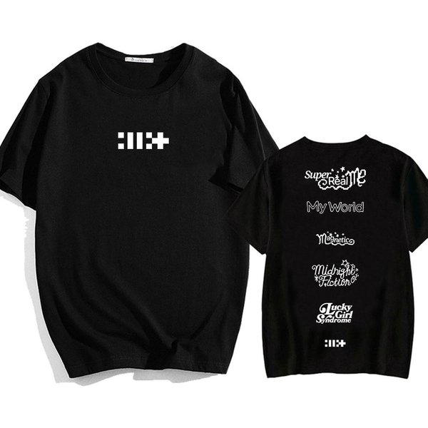Illit Koszulka ZespołU DziewczęCego Moda KoreańSka Lato Damska/MęSka T-Shirt BawełNa KróTki RęKaw Casualowe T-Shirty Nadruk Graficzny L-image