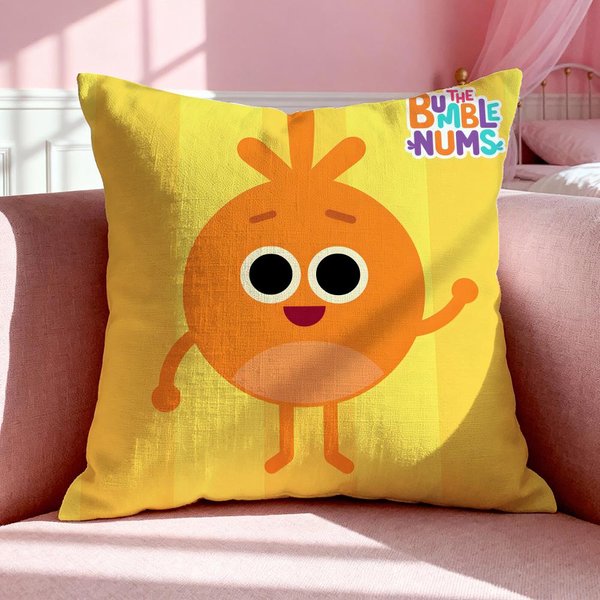 Funda De CojíN De Dibujos Animados T-The Bumble Nums Funda De Almohada Transpirable De Lino Verano Sin Olor EcolóGica Cremallera Invisible Lavable 40X40Cm-image