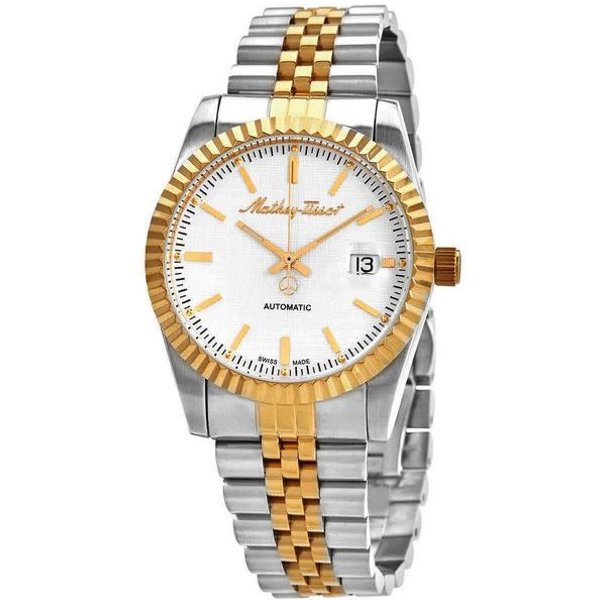Reloj Para Hombre Mathey-Tissot Mathy III AutomáTico Acero Inoxidable Bicolor Esfera Blanca H1810ATBI-image