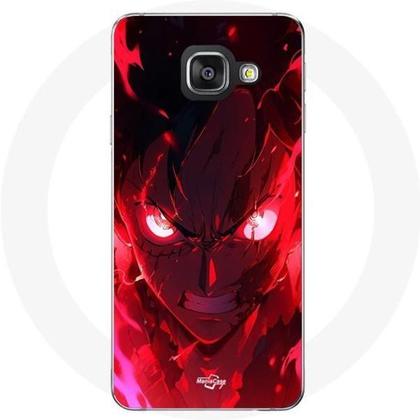 Funda - Maniacase - Samsung Galaxy A3 2017 - Arte De Luffy Gear - Flexible - Roja-image