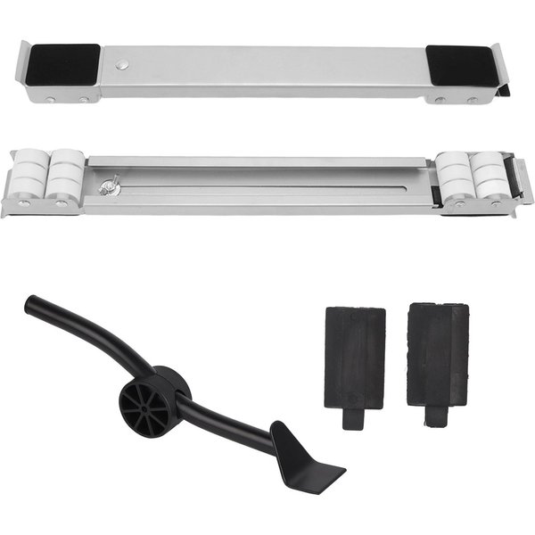 Soporte Universal Con Poleas Para ElectrodoméSticos, Capacidad De Carga 300KG, Rodillos MóViles RetráCtiles, Base Con Palanca Plata-image