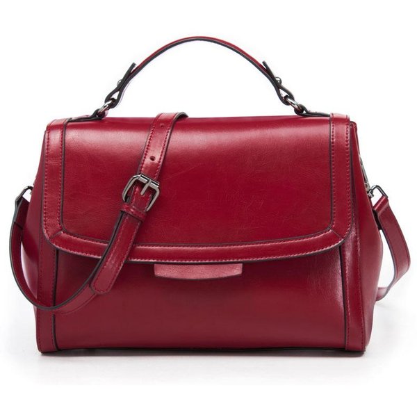 Nuevo Estilo De Bolso Bolso De Cuero Genuino Para Mujer Bolso De Hombro VersáTil Bolso Bandolera De Cuero Vacuno Para Mujer-image