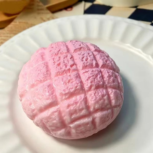 RóżOwa BułKa Ananasowa PiłEczka Antystresowa Toster Zabawka Do śCiskania Formowalna PiłEczka Do śCiskania O Powolnym Odbiciu Asmr Sensoryczne Zabawki Antystresowe Fidget Do śCiskania RóżOwy-image