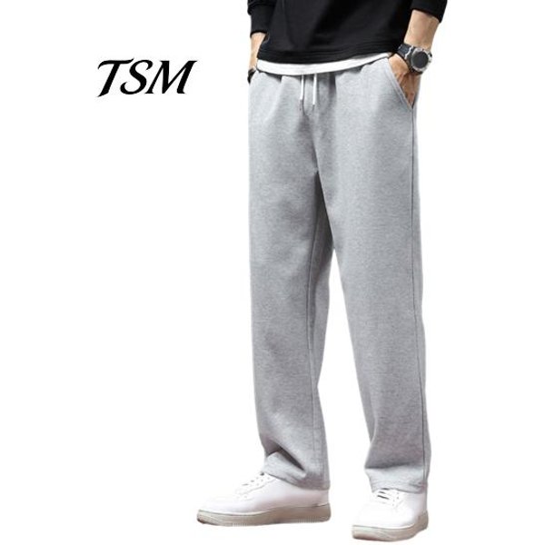 MęSkie Codzienne Spodnie Casual Jesienne Spodnie Dresowe LuźNe Szerokie Nogawki Kieszenie Sportowe Spodnie Treningowe Elastyczny Pas Sznurek Proste 2XL-image