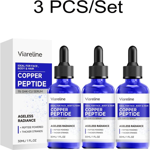 Serum Z Peptydami Miedzi I NawilżAjąCy Krem Do Twarzy Wzmacnia Kolagen RozjaśNia Matową SkóRę Naprawia Barierę SkóRną Serum PielęGnacyjne GHK-CU 3 PCS-image