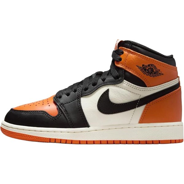Zapatillas Para NiñOs Air Jordan 1 Retro High OG GS Shattered Backboard 2025 Naranja Negro Vela FD1437-008 36 Black-image