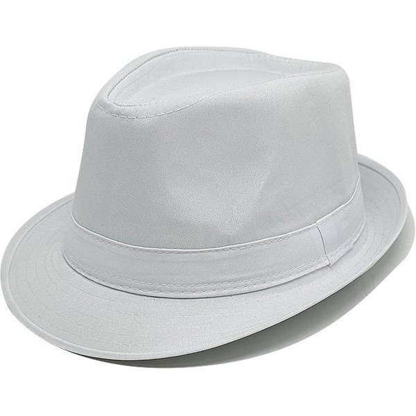 Sombrero De Jazz Topper De Color SóLido Panamá Sombrero Para El Sol Hombres Mujeres Pareja Pareja Sombrero Para El Sol BritáNico 56-58Cm White-image