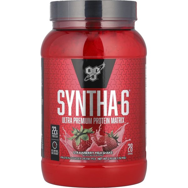 Bsn, Syntha-6, Matriz De ProteíNa Ultra Premium, Batido De Fresa, 2.91 Lbs (1,32 Kilos)-image