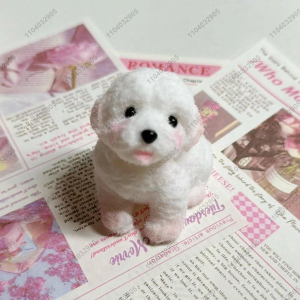 Szczeniak Taba Squishy BiałY Pies Zabawka Fidget Urocze ZwierząTko Zabawna Zabawka Do ŚCiskania Zabawka Anty-Stresowa Dla Dzieci Upominki Na Imprezę BożE Narodzenie Jasny Kolor Szary-image