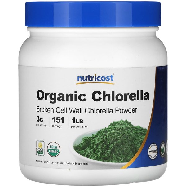 Nutricost, Polvo De Clorela OrgáNica, 16 Oz (454 Gramos)-image