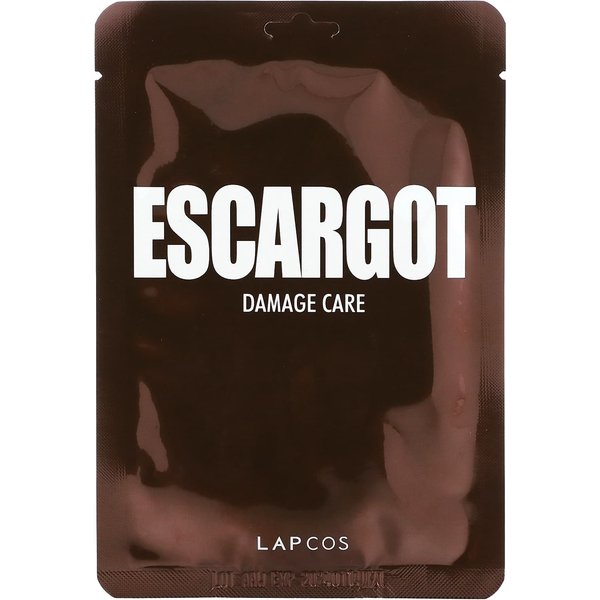 Lapcos, Escargot Sheet Beauty Mask, Damage Care, 1 Sheet, 27Ml (0.91Fl Oz) Brown-image