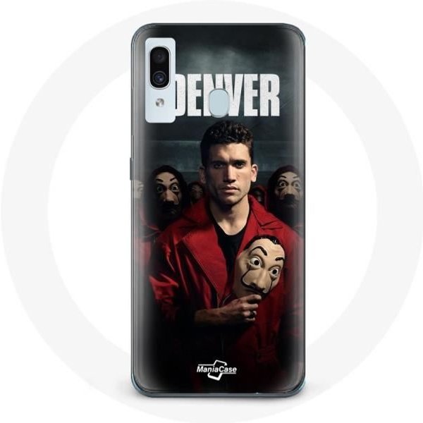 Coque Pour Samsung Galaxy A20 La Casa De Papel Denver Masque-image
