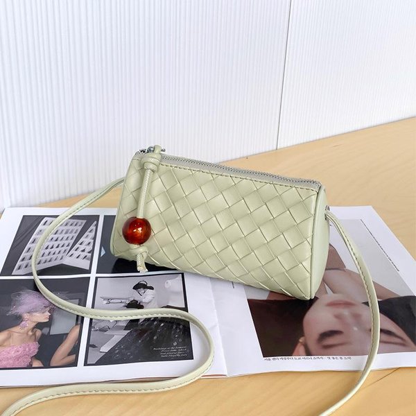 Nowa Uniwersalna Wysokiej JakośCi Jednoramienna Torba Crossbody Dla Kobiet Dzianinowa SkóRzana Torba Damska Torba Na Telefon KomóRkowy Beige-image