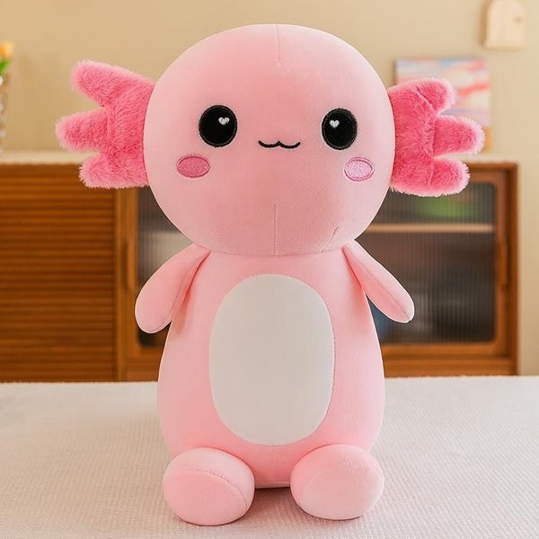 Super MięKka Kawaii Axolotl Pluszowa Zabawka Uroczy KreskóWkowy Salamandra Pluszak Lalka Idealny Prezent Dla Przyjaciół Halloween WystróJ Domu Pink-image