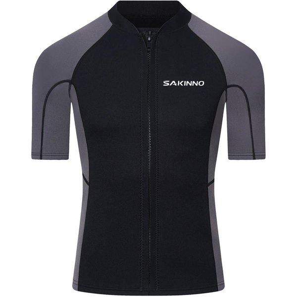 Chaqueta De Neopreno Para Hombre De 2 Mm, Manga Corta, Cremallera Frontal, Traje De Buceo Superior, NatacióN, Snorkel, Surf, Buceo XL-image