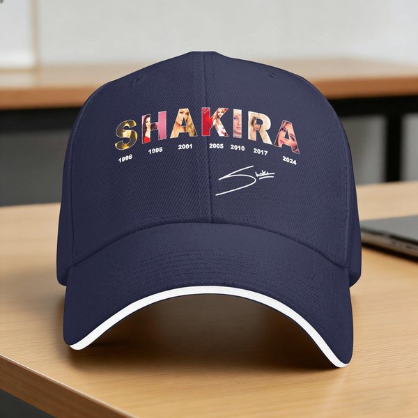 Gorra De BéIsbol Casual De Verano Shakira ÁLbumes Las Mujeres Ya No Lloran Kpop Rock Gorra Trucker Para Mujeres Hombres Sol Moda Gorra De BéIsbol One Size Blue-image