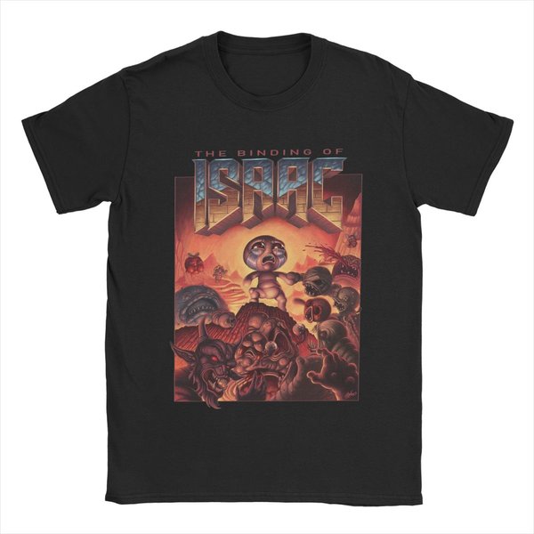 Camiseta Divertida The Binding Of Isaac AñOs 90 Para Hombre Cuello Redondo 100% AlgodóN Camisetas Manga Corta Camiseta Ropa De Verano M Negro-image