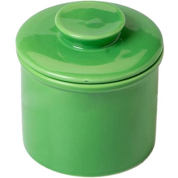 Ceramiczny Francuski Pojemnik Na MasłO Uszczelniony Pojemnik Na MasłO Prosty Kubek Na MasłO Ser Zielony-image