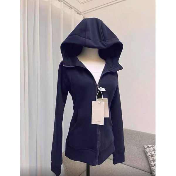 Streetwear Czarna Bluza Z Kapturem PłAszcz Odzież Damska Z Kapturem Rozpinana Dopasowany KróJ Y2K Kurtki Codzienna Moda Bluzy Ropa Mujer M Kolor Granatowy-image