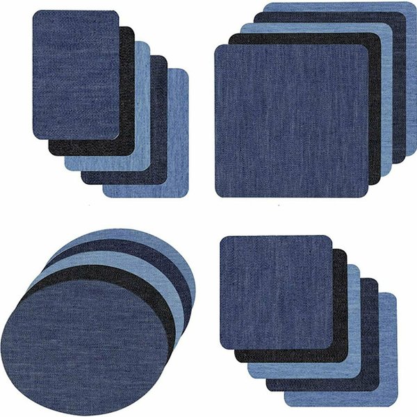 Parches Termoadhesivos Para 20 Piezas, Parches Para Vaqueros, Parches De Tela Vaquera, Tela Para Reparar Sin Costura, Parches Para Pantalones Hasta La Rodilla 4 Varios Colores-image