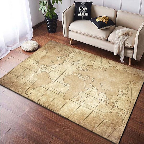 Alfombras Decorativas Grandes De Mapa De NavegacióN Retro Para Sala De Estar DecoracióN Del Hogar Alfombra De ÁRea HabitacióN Infantil Alfombrilla De Suelo Alfombra De Dormitorio Alfombrilla De Regalo 80*120Cm-image