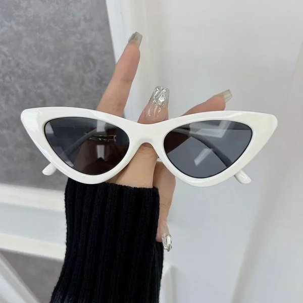 Gafas De Sol Ojo De Gato De DiseñAdor Femenino Masculino Marco PequeñO Colorido Gafas De Sol Colores Espejo Femenino Hermosas Elegantes Other Gray-image