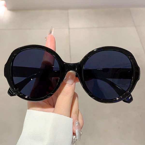Oversize OkrąGłE Vintage Okulary PrzeciwsłOneczne Damskie MęSkie Luksusowe Designerskie Okulary PrzeciwsłOneczne DużA Oprawka Punkowe Odcienie UV400 Outdoor-image