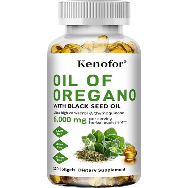 Kenofor Aceite De OréGano Con Complejo De Aceite De Semilla Negra Suplemento DietéTico 120 CáPsulas Blandas 120 Capsules-image