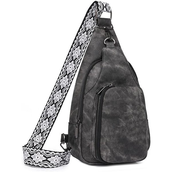 Bolso De Pecho Retro De Alta Gama De Moda Para Mujer En Verano Viaje Mochila PequeñA VersáTil Ligero Bolso Cruzado De Un Solo Hombro Gray-image