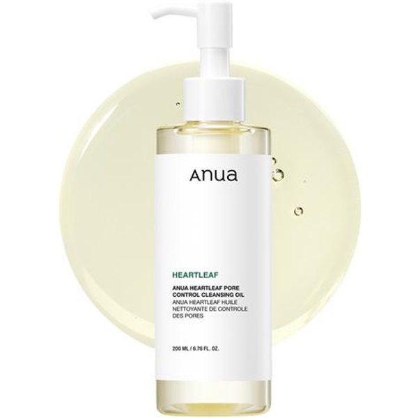 Anua Aceite Limpiador Control De Poros Con Hojas De CorazóN - 200Ml Purificante Y Desmaquillante Profundo-image