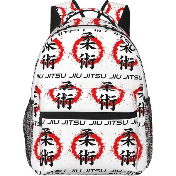 Jiu Jitsu BJJ Un HéRoe BrasileñO Real Mochilas NiñOs NiñAs Mochila Escolar Bolsas Escolares Para NiñOs Dibujos Animados Mochila Para PortáTil Bolso De Hombro One Size Black-image