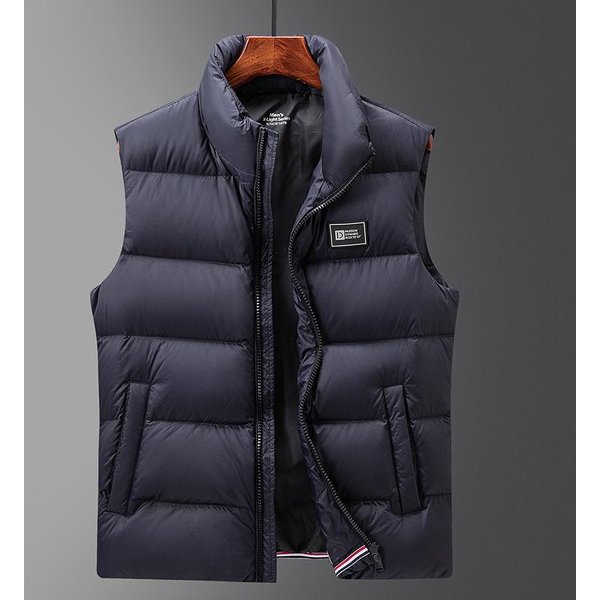 Kamizelka Puchowa MęSka Jesienno-Zimowa Nowa Outdoorowa CiepłA Kamizelka 90 BiałY Puch Kaczy Odzież Wierzchnia Kamizelka 3XL Black-image