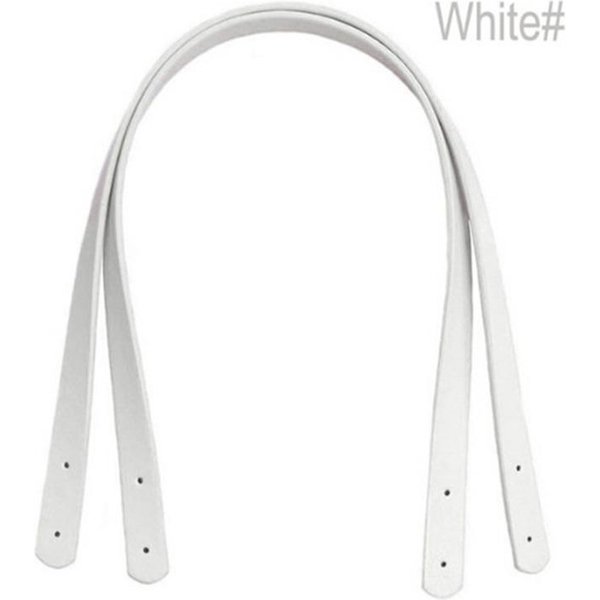 2PCS Pasek Do Torby Odpinany Uchwyt Ze SkóRy PU Damska Torba Na Ramię DIY Akcesoria Zamienne Pasek Do Torebki Uchwyt Pasek BiałY-image