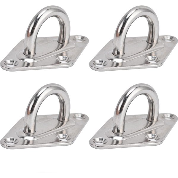4 Piezas Ojo De Techo Reforzado Rombo Acero Inoxidable 304 Gancho De Montaje En Pared Herramienta Para Colgar Hamaca-image