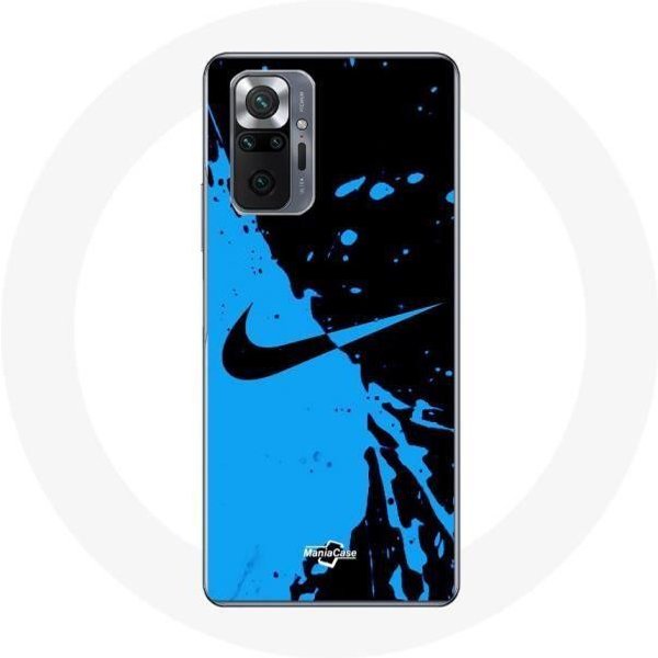 Coque Pour Xiaomi Redmi Note 10 Pro Nike Logo Bleu Et Noir-image