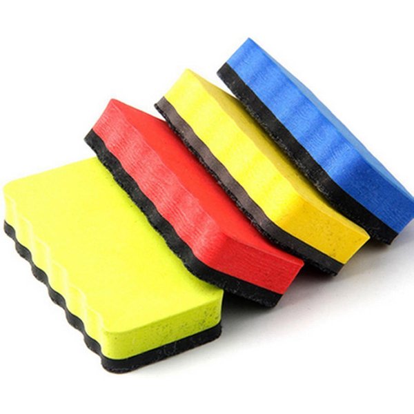 1PC Magnetyczna Tablica Kredowa Tablica SuchośCieralna Gumka Do śCierania Czyszczenie Marker Do śCierania Na Sucho DłUgopis Duster BiałA Czarna Tablica Kredowa Multi Color Yellow-image