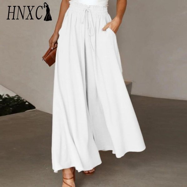 Pantalones Capri Casuales De Moda Para Mujer Hnxc Con Estampado De Color SóLido XXL-image